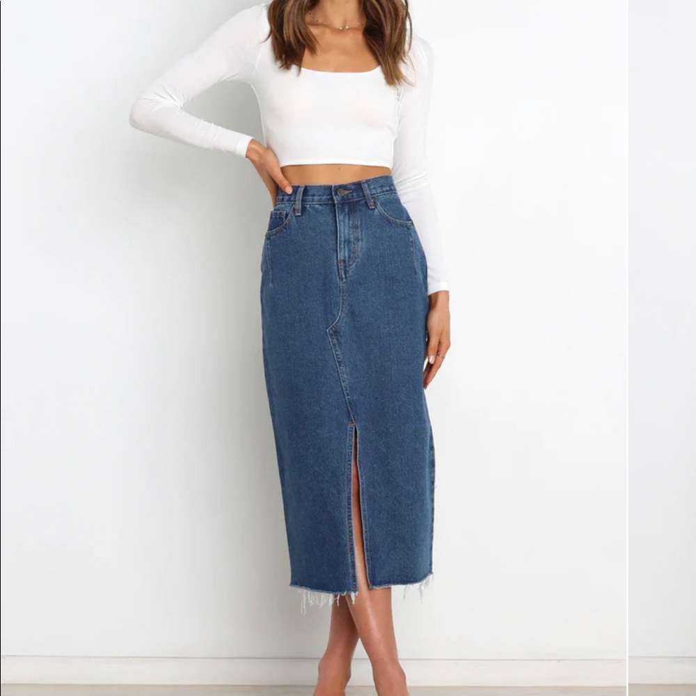 Petal & Pup Jean Skirt
